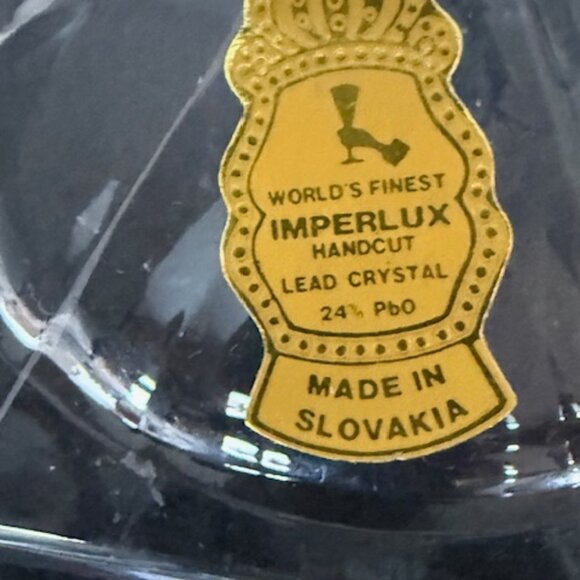 Vintage IMPERLUX Handcut Lead Crystal Candlesticks - Made in Slovakia - Picture 3 of 7